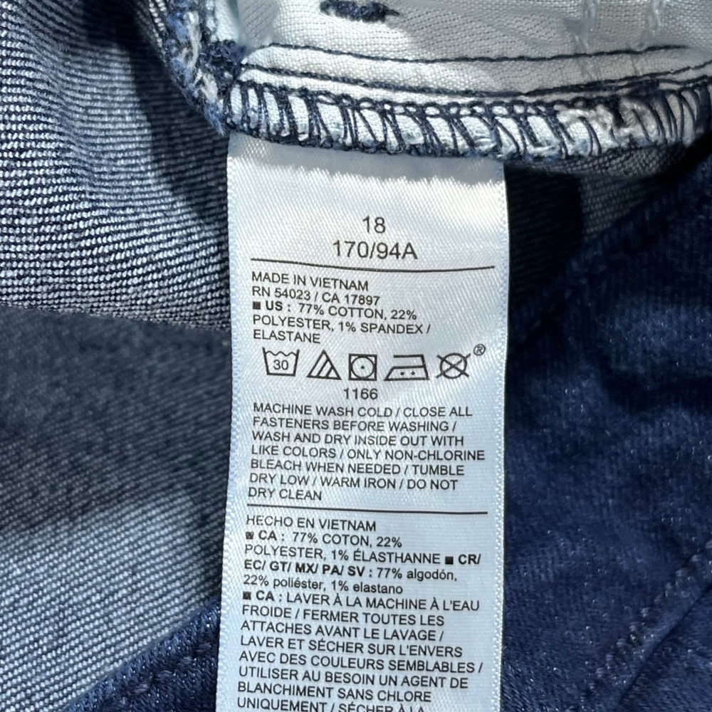 Old Navy Retro Wide Leg Jeans Womens 18 High Rise Denim Streetwear Boho Relaxed - Picture 9 of 9